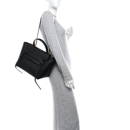 Celine Grained Calfskin Mini Belt Bag Black 2 of 11