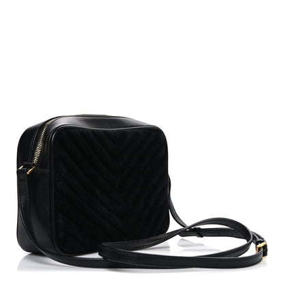 Saint Laurent Suede Calfskin Monogram Lou Camera Bag Black 3 of 12