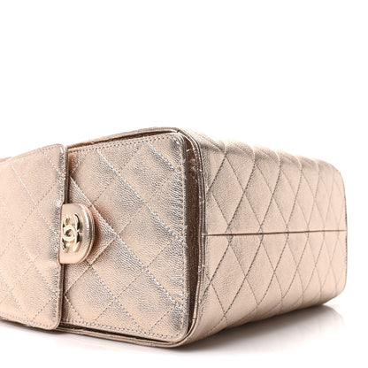 Chanel Metallic Caviar Quilted Small Chanel 25 Handbag Copper 9 of 11