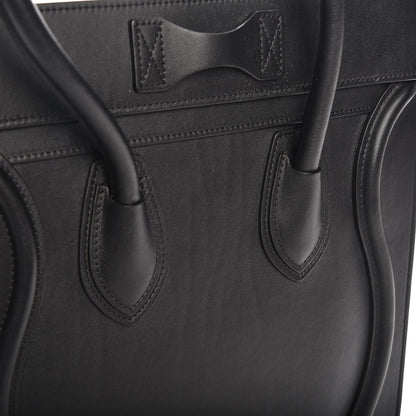 Celine Smooth Calfskin Micro Luggage Black 9 of 9