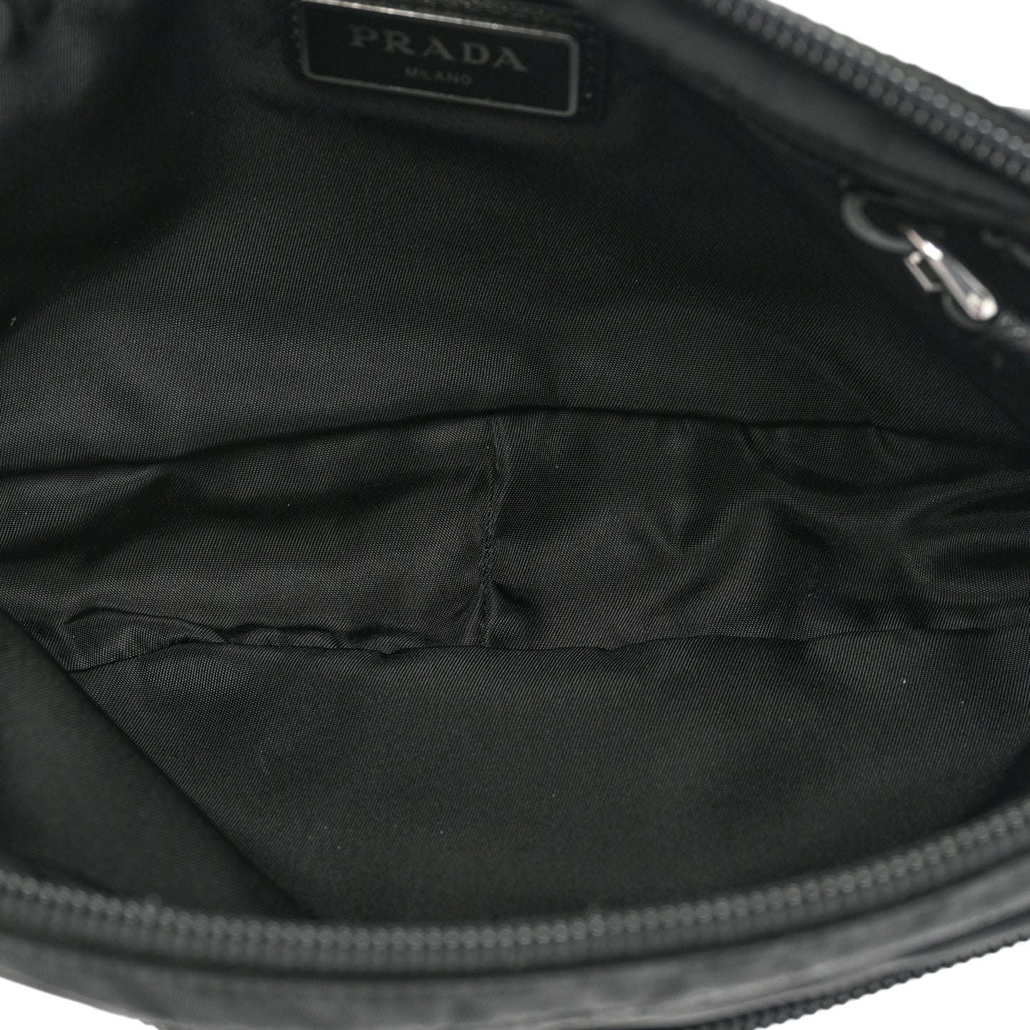 Re-Nylon Saffiano Belt Bag L Black