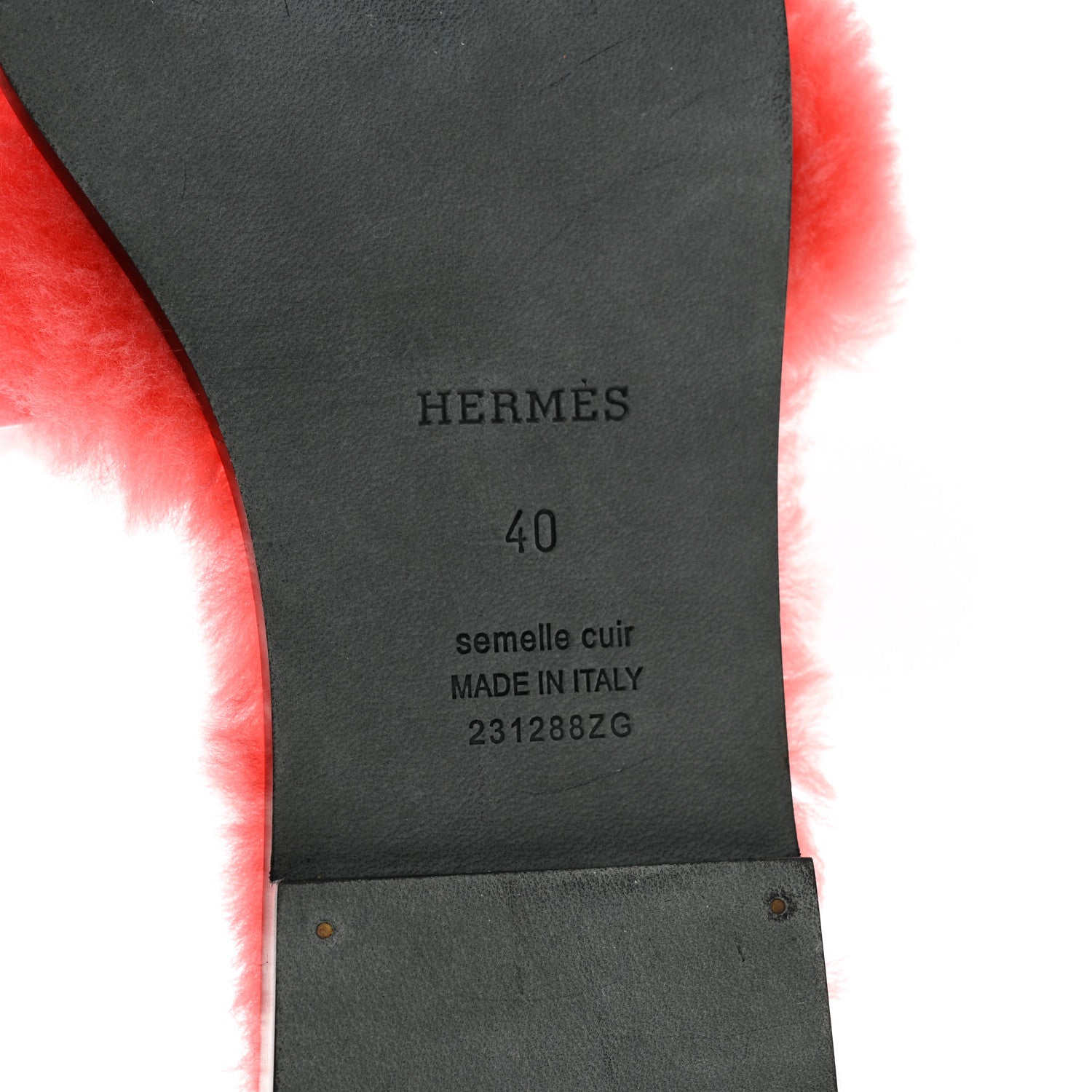 Hermes Woolskin Oran Sandals 40 Rose Du Desert 40 7 of 9