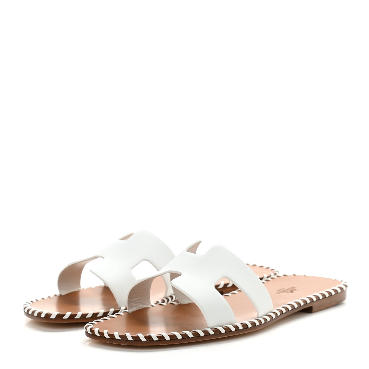 Calfskin Braided Oran Sandals 40 White