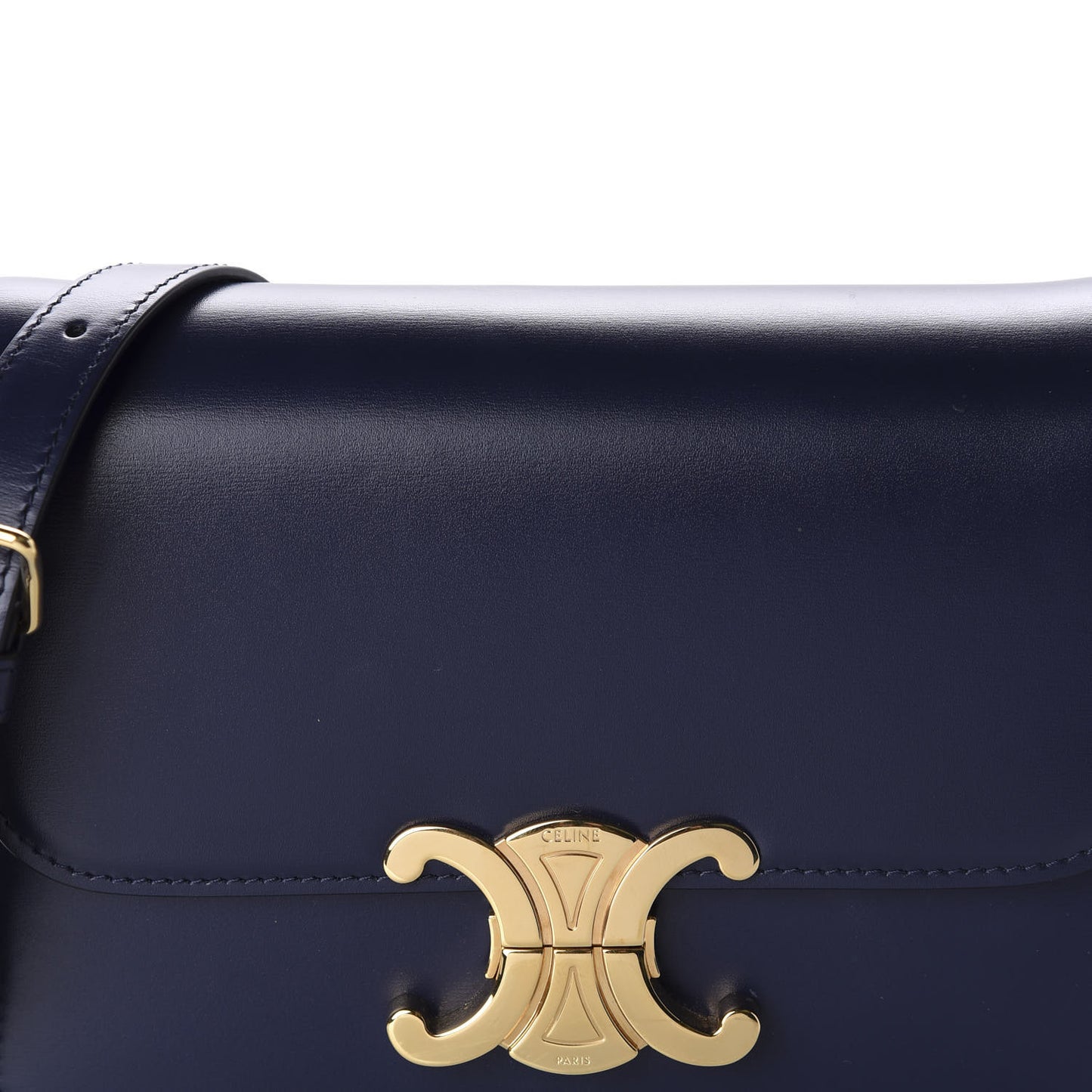 Shiny Calfskin Teen Triomphe Dark Blue