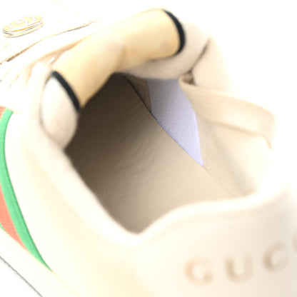 Gucci Nylon Nubuck Web Womens Screener Sneakers 39.5 Mystic White Dusty Milk 12 of 12