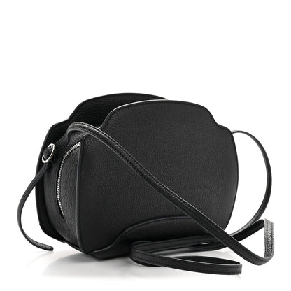Loro Piana Grained Calfskin Sesia Crossbody Black 7 of 31