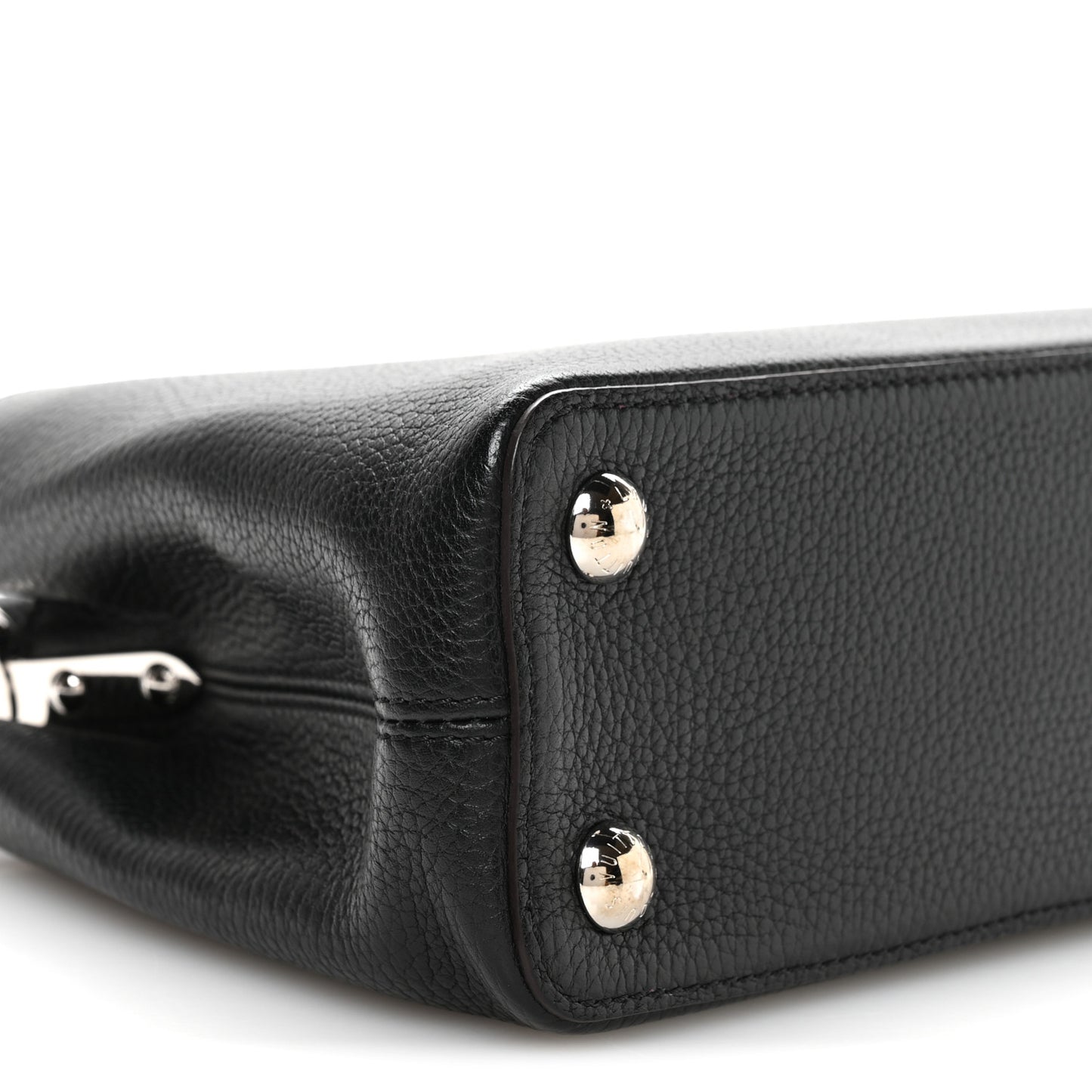 Taurillon Capucines BB Black Fuchsia