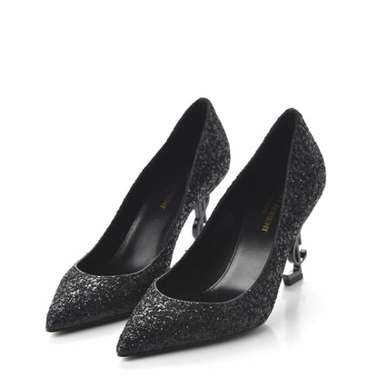 Saint Laurent Glitter Opyum 85 Pumps 36 Black 3 of 9