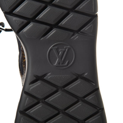 Louis Vuitton Technical Nylon Monogram Rubber Aftergame Sneakers 38 Black 6 of 9