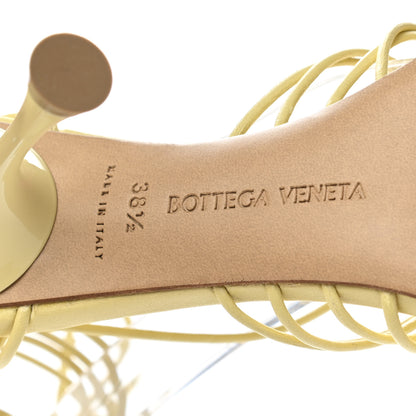 Bottega Veneta Nappa Dot Ankle Tie Sandals 38.5 Moon Beam 6 of 8