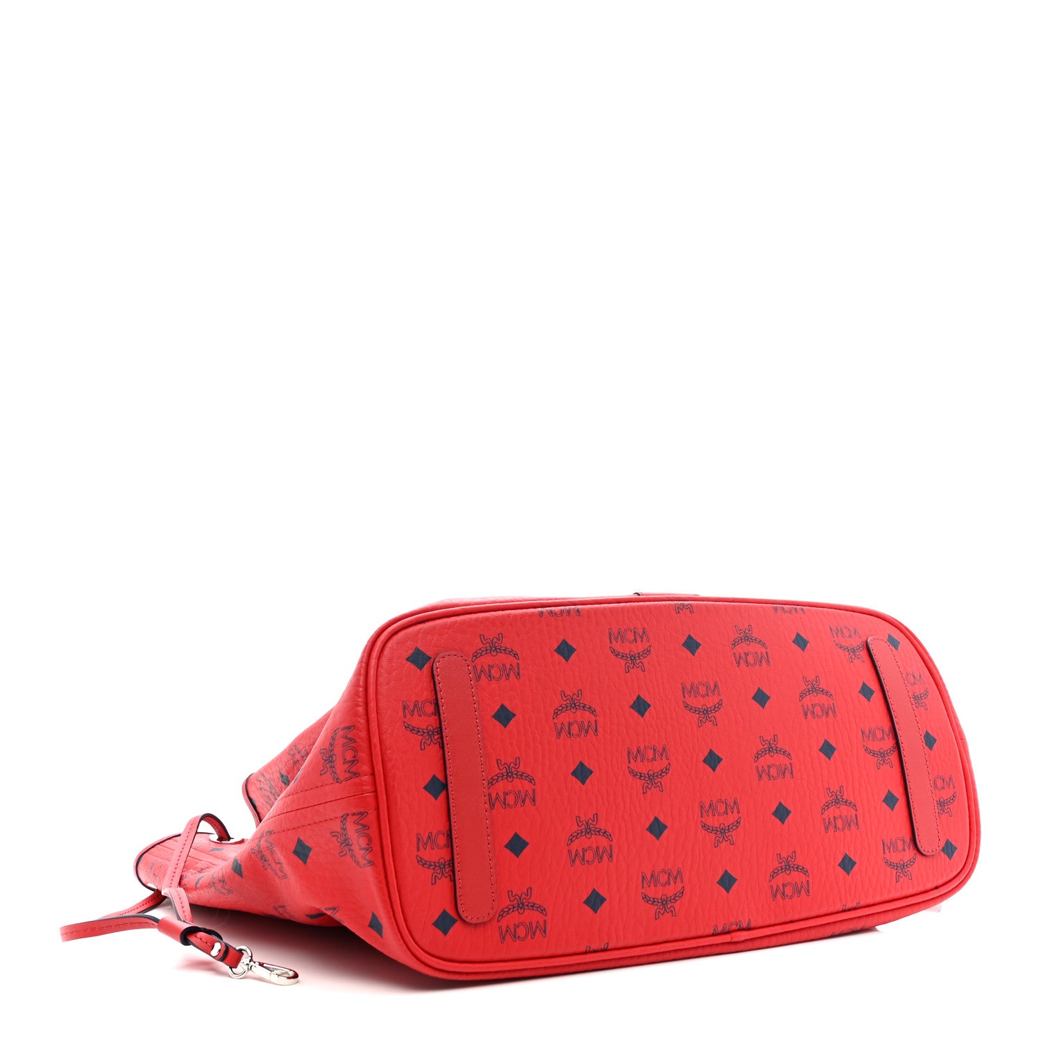 MCM Visetos Medium Liz Reversible Shopper Tote Candy Red 1838766