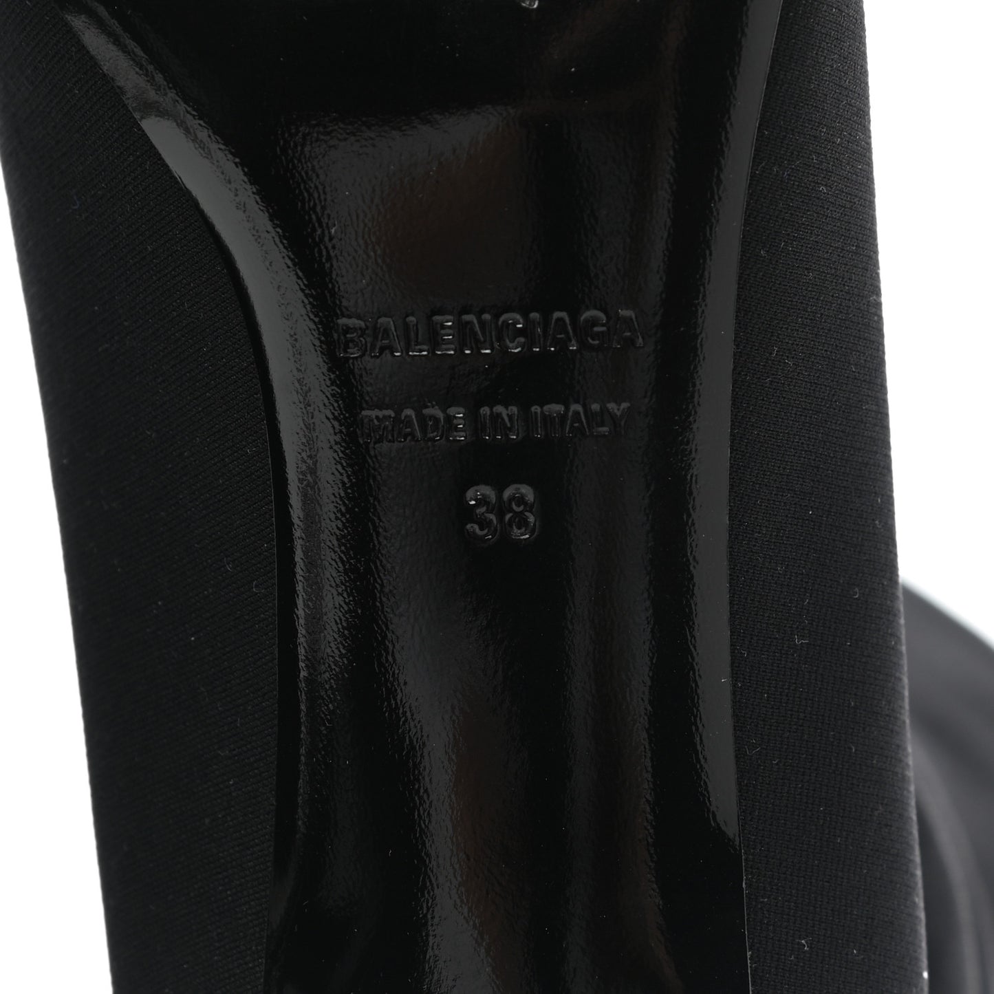 Jersey Crepe Extreme Pointed Toe Knife Booties 38 Black