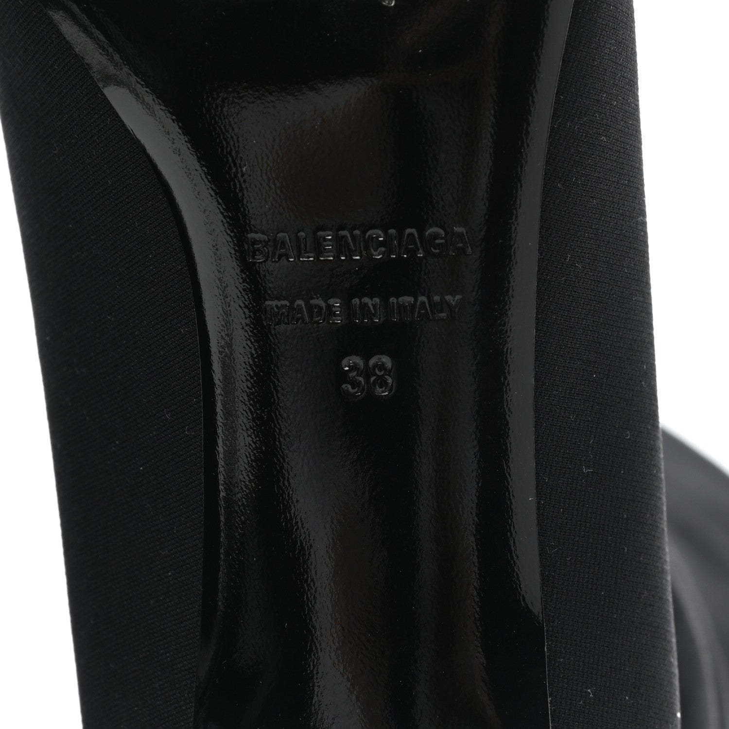 Balenciaga Jersey Crepe Extreme Pointed Toe Knife Booties 38 Black 6 of 7