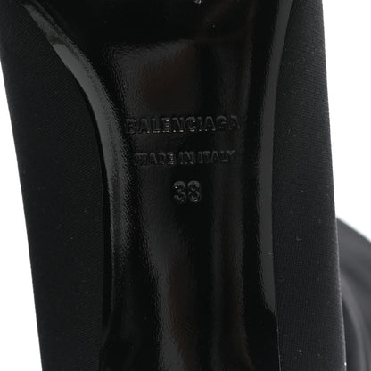 Balenciaga Jersey Crepe Extreme Pointed Toe Knife Booties 38 Black 6 of 7