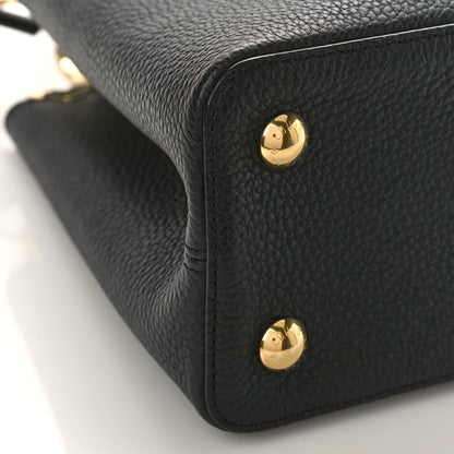 Louis Vuitton Taurillon Embellished Flower Crown Capucines PM Black 7 of 8