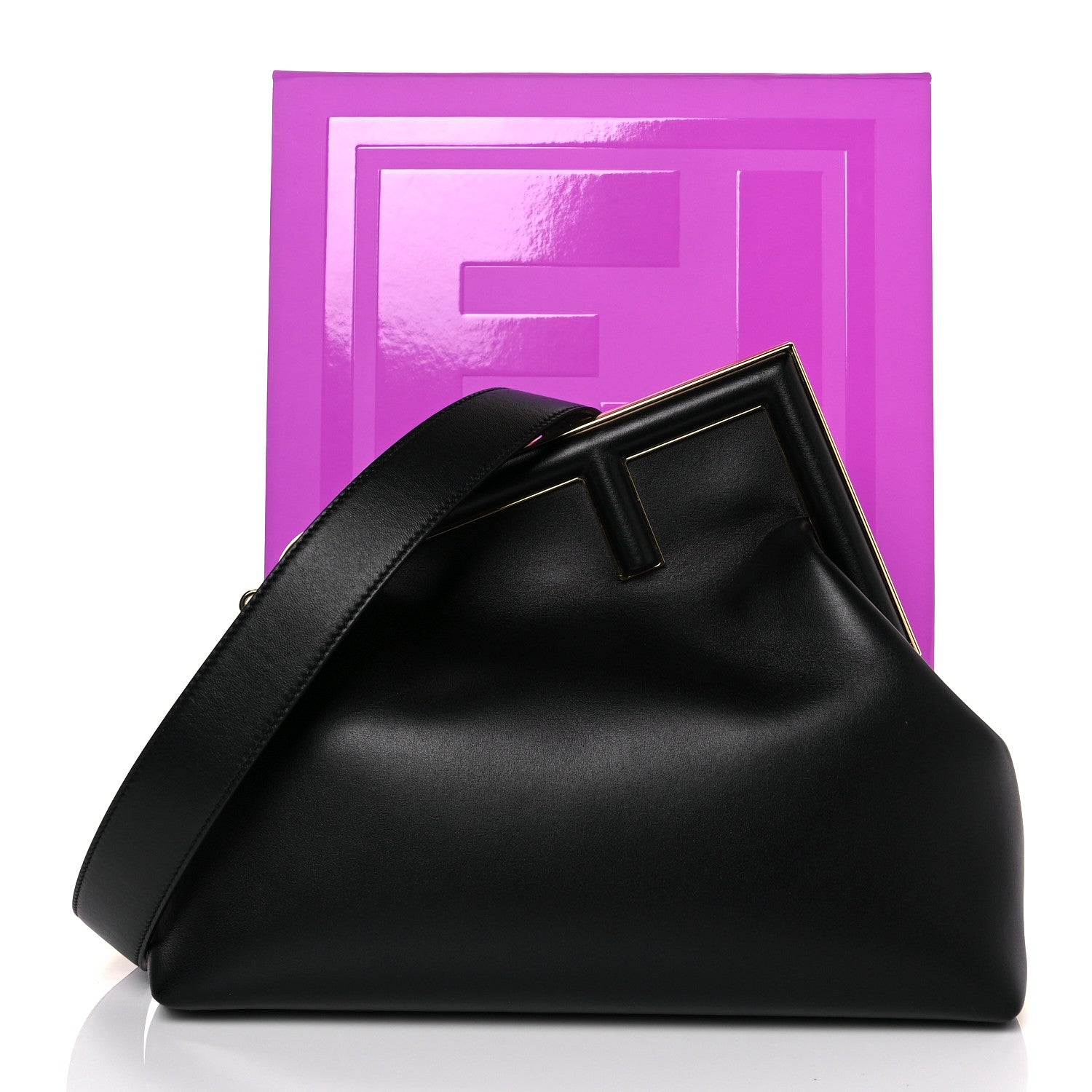 Fendi Shiny Nappa Medium Fendi First Black 8 of 8