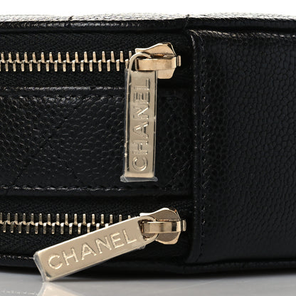Chanel Caviar Quilted Round Handle With Care Vanity With Chain Black 9 of 11