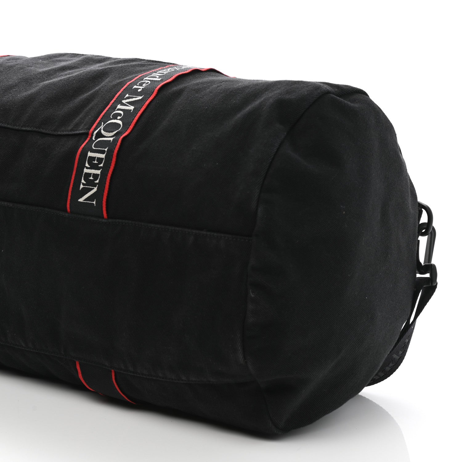 Alexander McQueen Canvas Selvedge Duffle Black Red 8 of 8