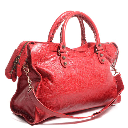 Balenciaga Agneau Giant 12 Rose Gold Hardware City Rouge Coquelicot 5 of 12