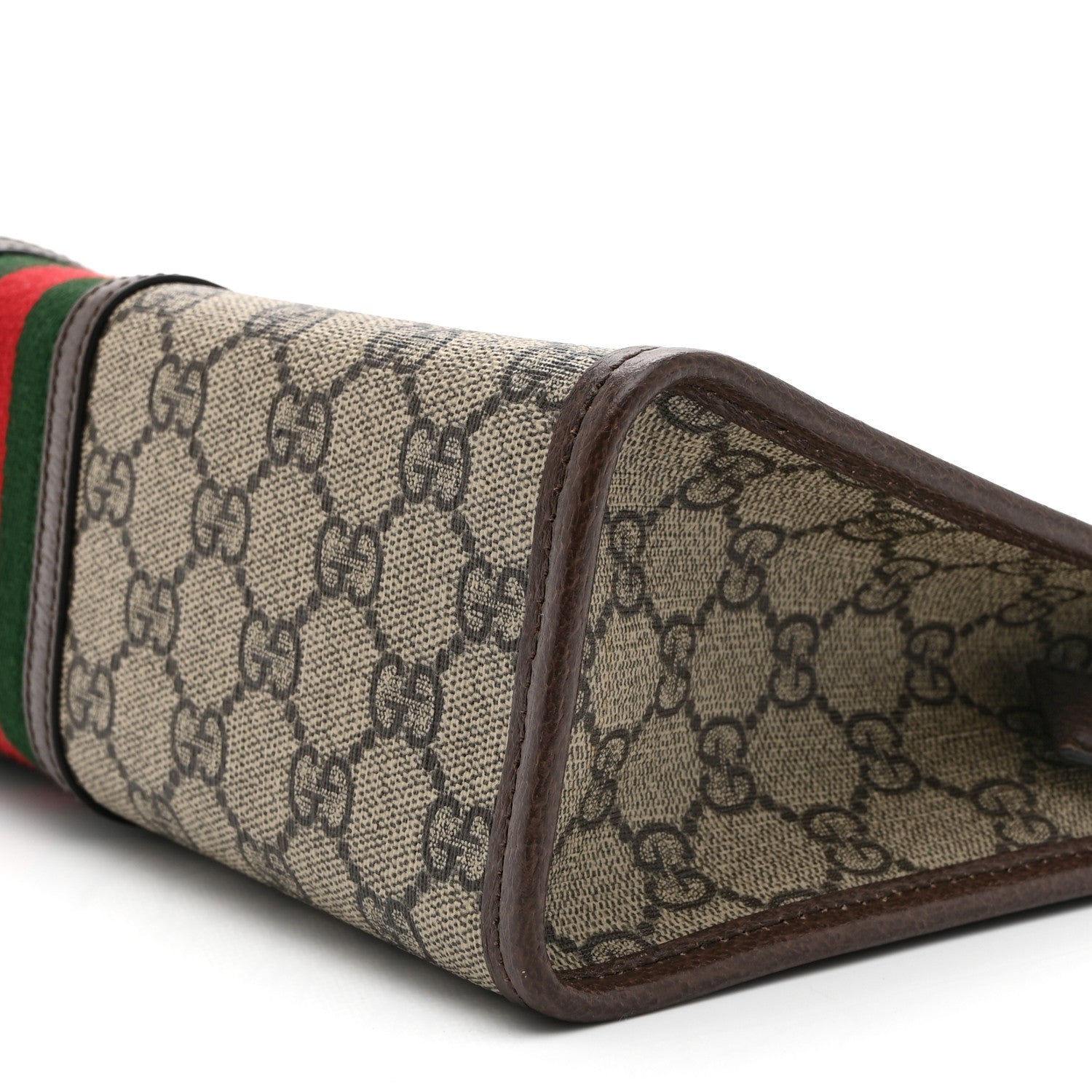 Gucci GG Supreme Monogram Web Ophidia GG Toiletry Case Beige New