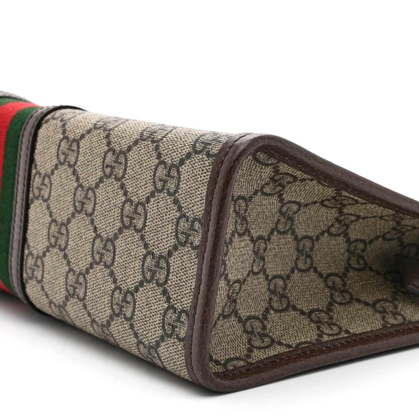 GG Supreme Monogram Web Ophidia GG Toiletry Case Beige New Acero