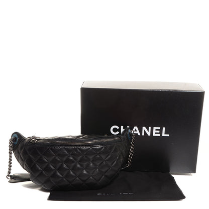Chanel Lambskin Quilted CC Banane Waist Bag Black 5 of 8
