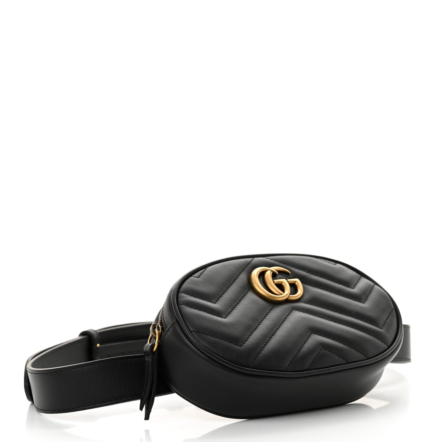 Calfskin Matelasse GG Marmont Belt Bag 85 34 Black