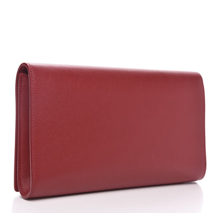 Saint Laurent Calfskin Monogram Large Belle De Jour Clutch Red 3 of 9