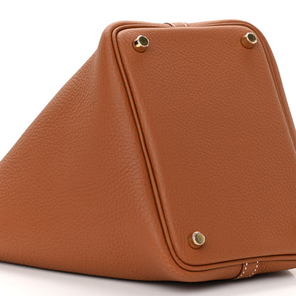 Hermes Taurillon Clemence Picotin Lock 18 PM Gold 8 of 10