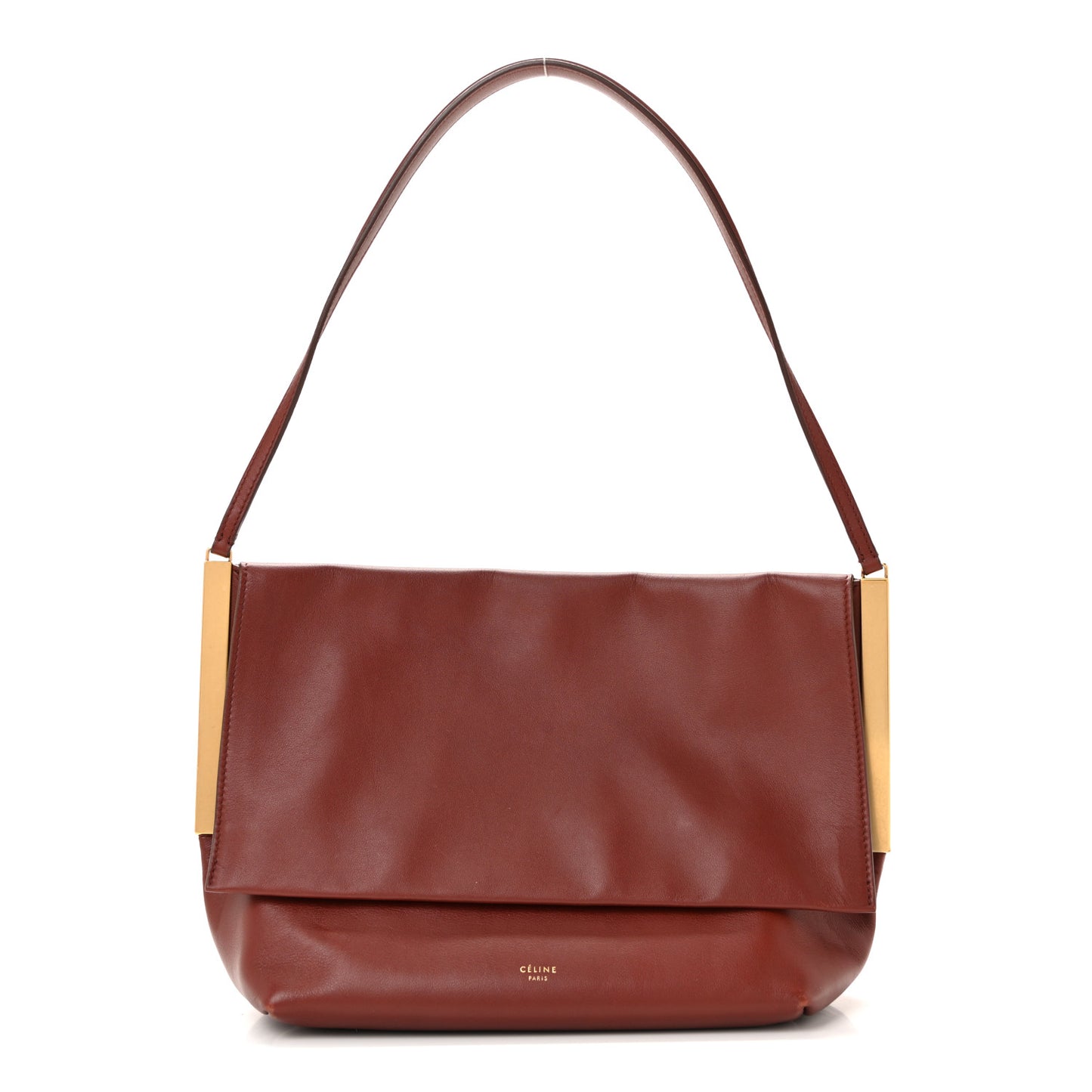 Smooth Calfskin Blade Flap Red Wood