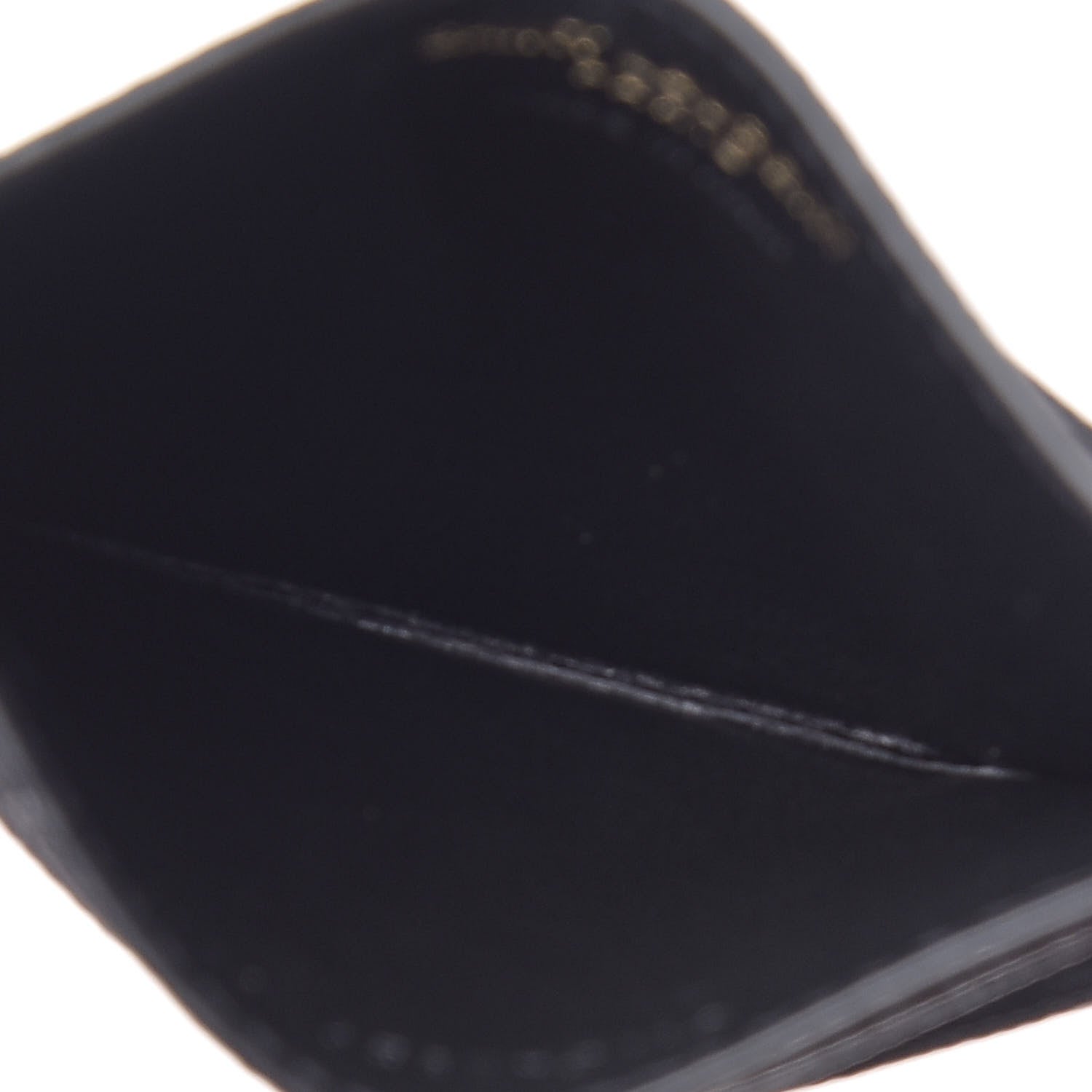 Saint Laurent Grain De Poudre Matelasse Chevron Monogram Credit Card Case Black 5 of 8