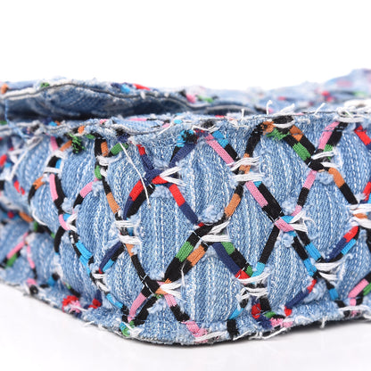 Chanel Woven Denim Medium Flap Multicolor 6 of 11