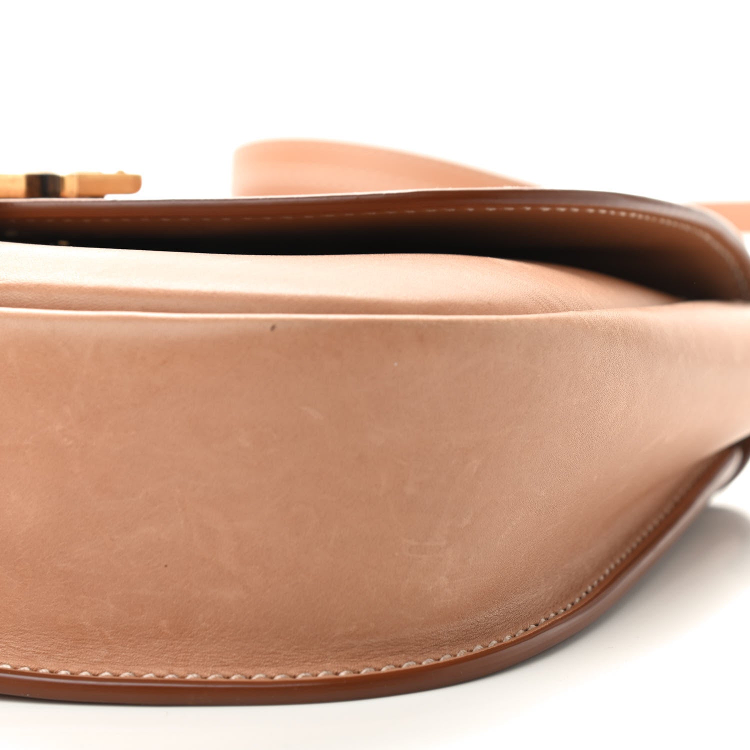 Saint Laurent Smooth Vintage Calfskin Monogram Medium Kaia Satchel Gold 9 of 12