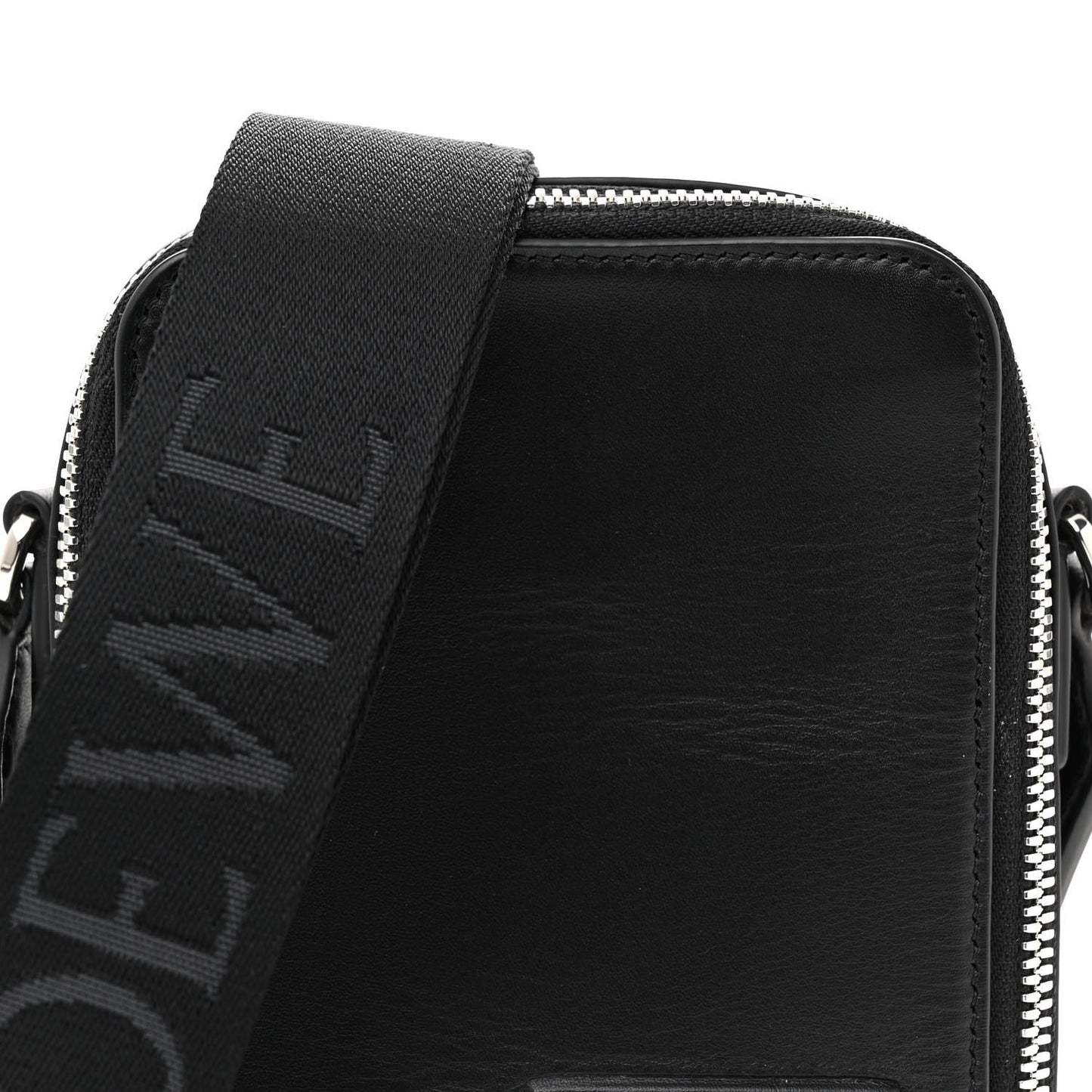 Smooth Calfskin Vertical Pocket Crossbody Black
