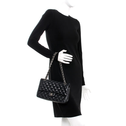 Chanel Lambskin Quilted Medium Double Flap Black 2 of 21
