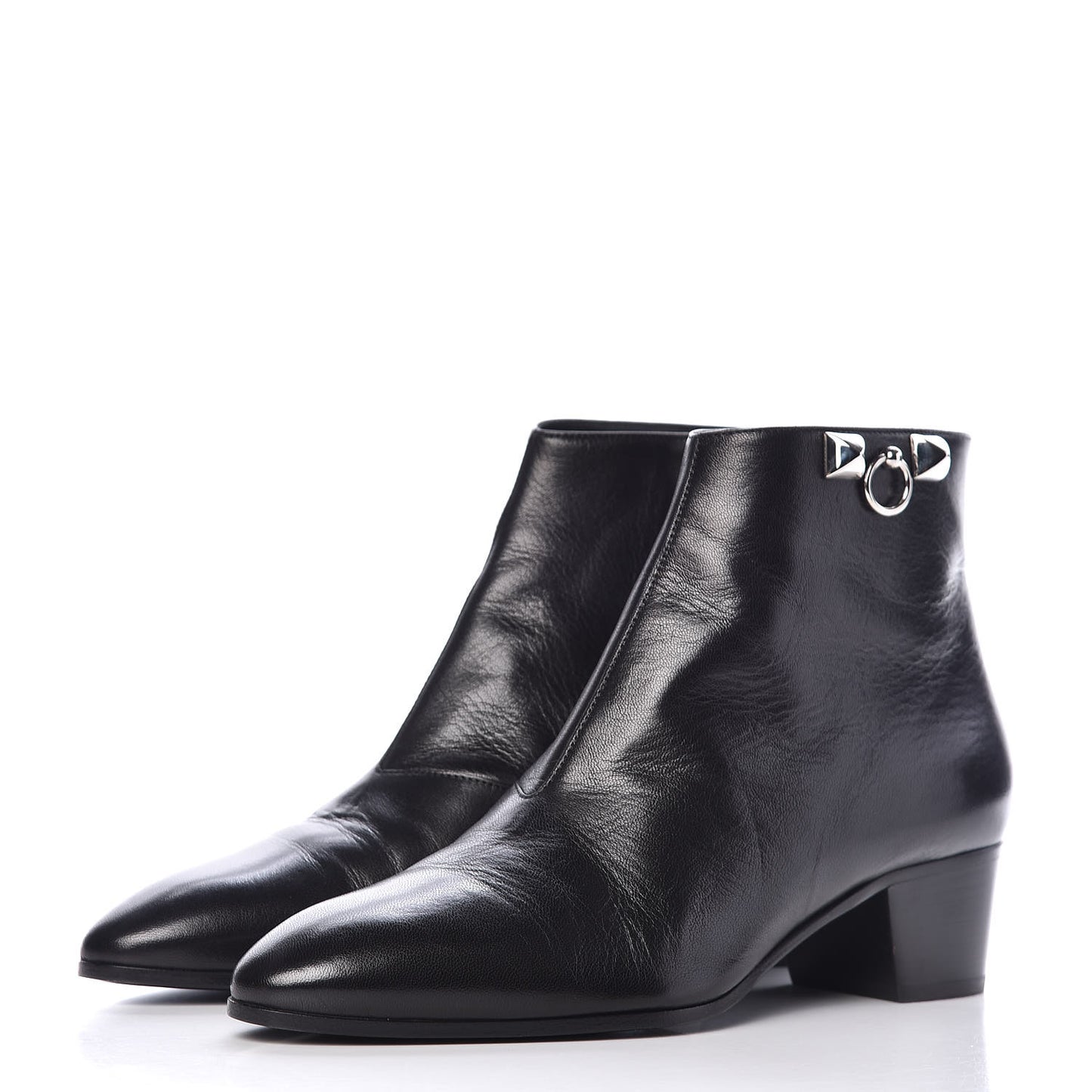 Goatskin Sixtine Ankle Boots 39 Black