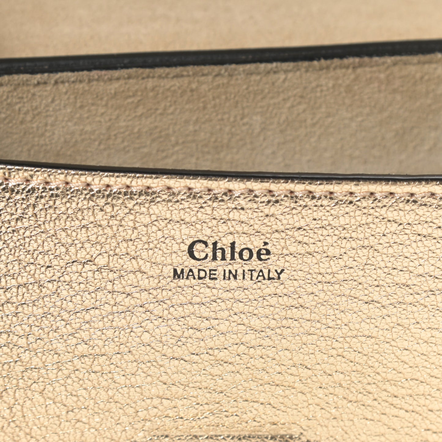 Metallic Goatskin Mini Drew Shoulder Bag Pale Gold