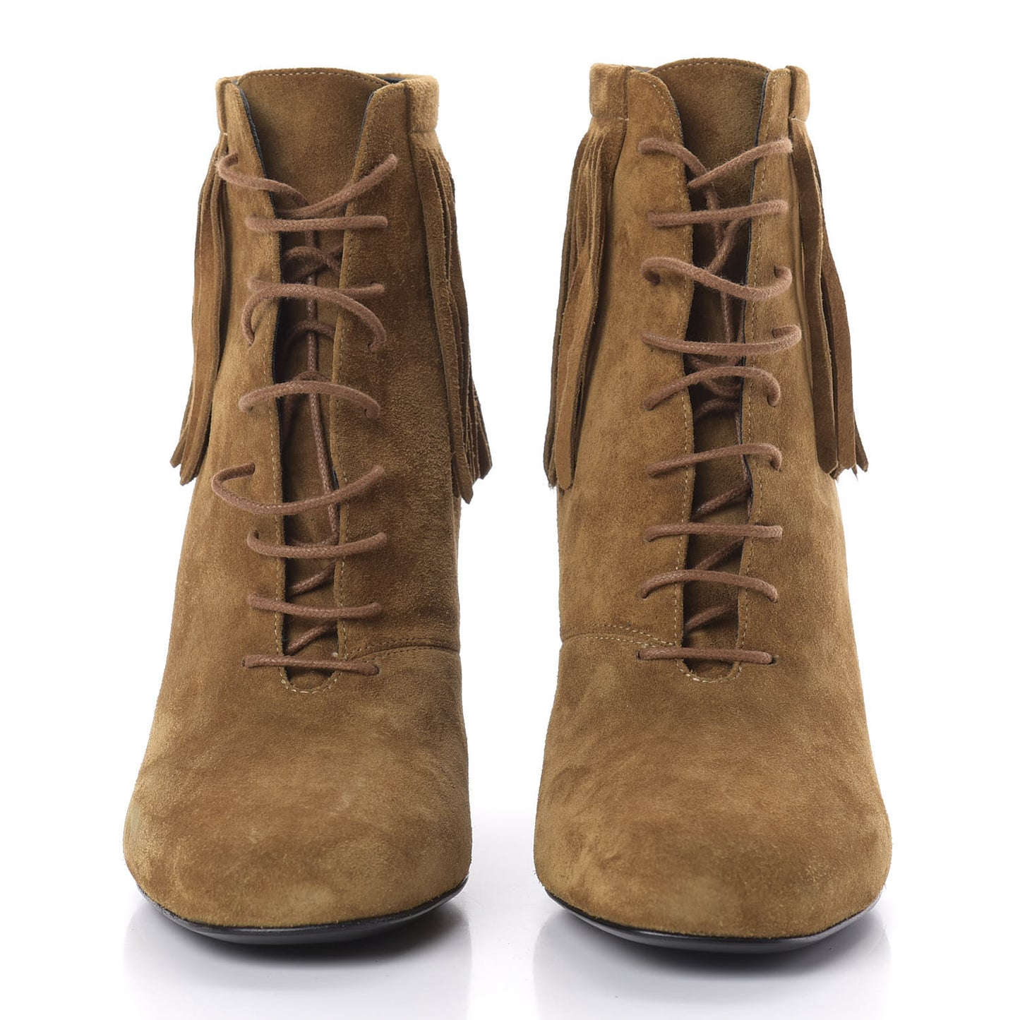 Suede Babies 90 Fringe Ankle Boots 39 Light Tan