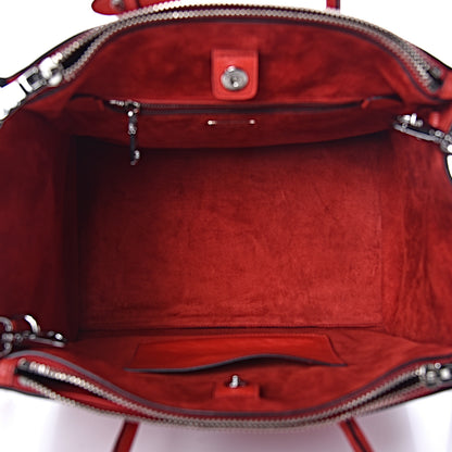 Prada Glace Calfskin Twin Pocket Tote Fuoco 6 of 11