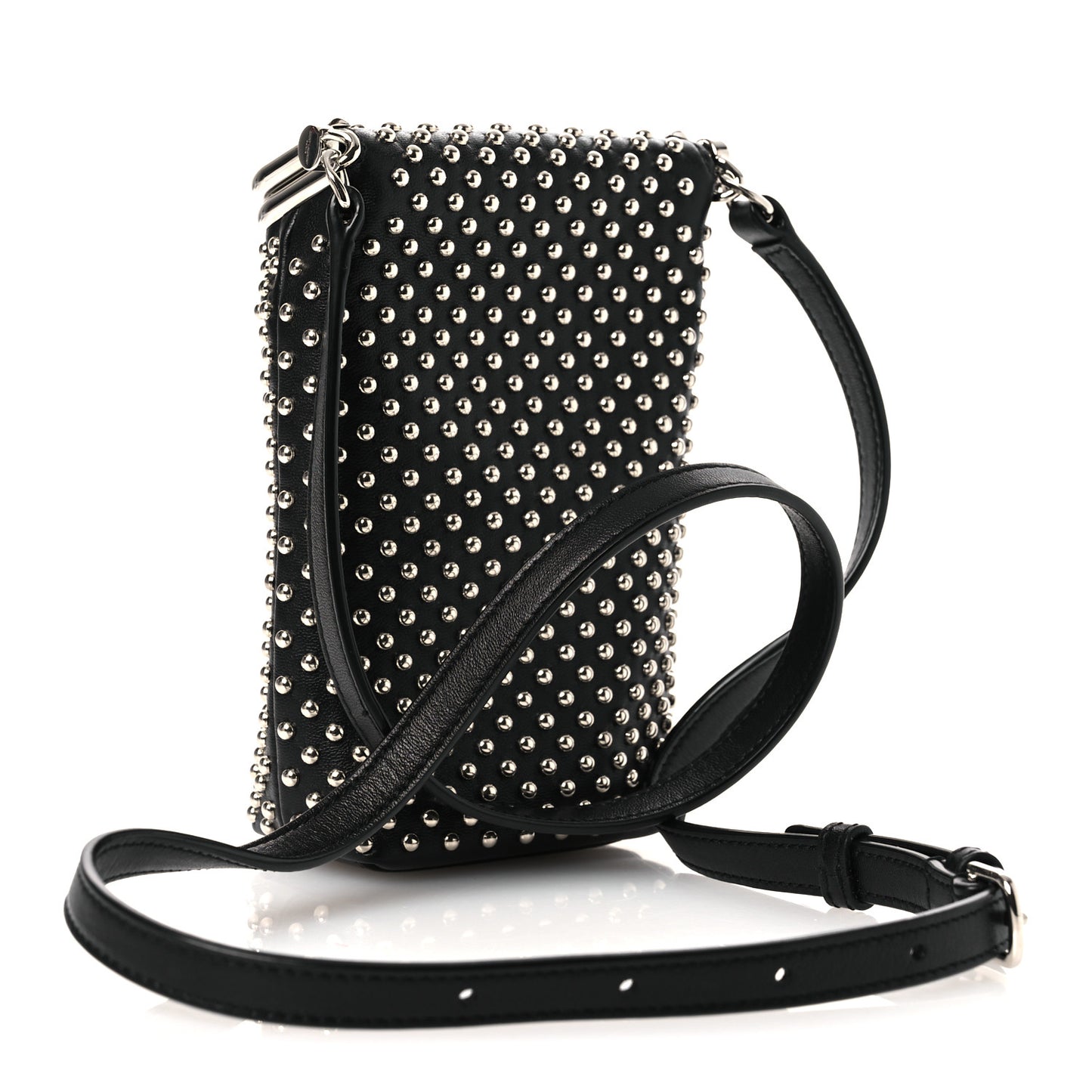 Lambskin Studded Small Sac Charniere Black