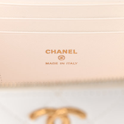 Chanel Lambskin Quilted Small Pillow Crush Vanity Case With Chain White 6 of 10