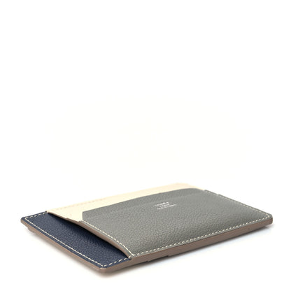 Hermes Everloco City 8CC Colorblock Card Holder Gris Meyer Beton Blue Nuit 4 of 9