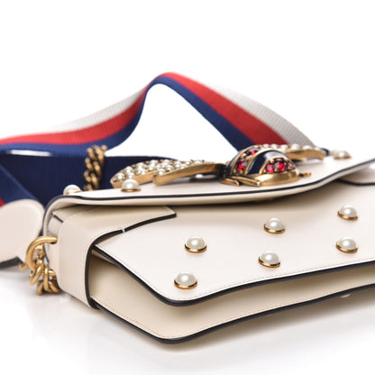 Gucci Nappa Pearl Studded Mini Queen Margaret Broadway Shoulder Bag Mystic White 8 of 11