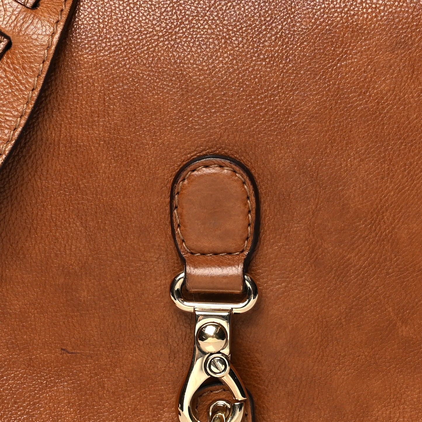 Grained Calfskin Medium Marrakech Flap Messenger Bag Brown