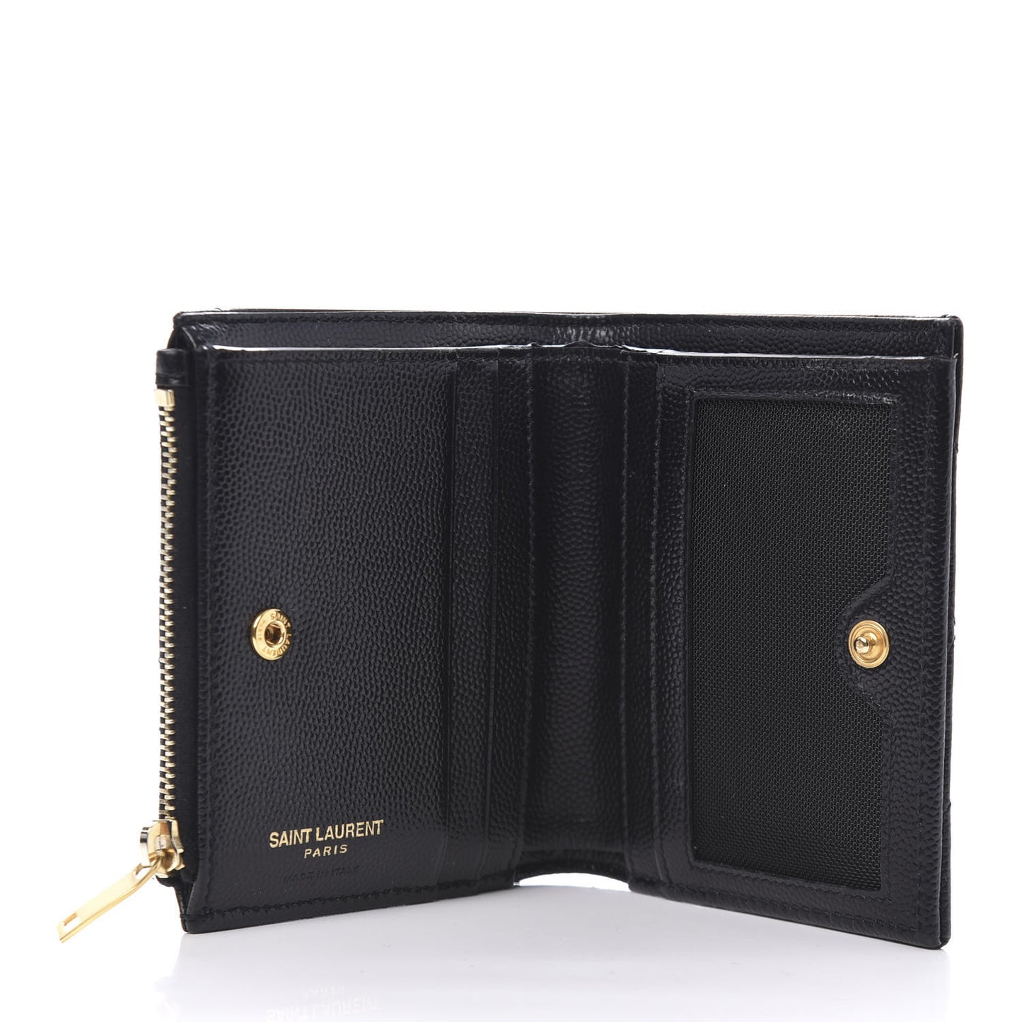 Grain De Poudre Matelasse Chevron Monogram Zipped Card Case Black