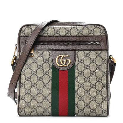 Gucci GG Supreme Monogram Web Small Ophidia Messenger Bag Brown 1 of 9