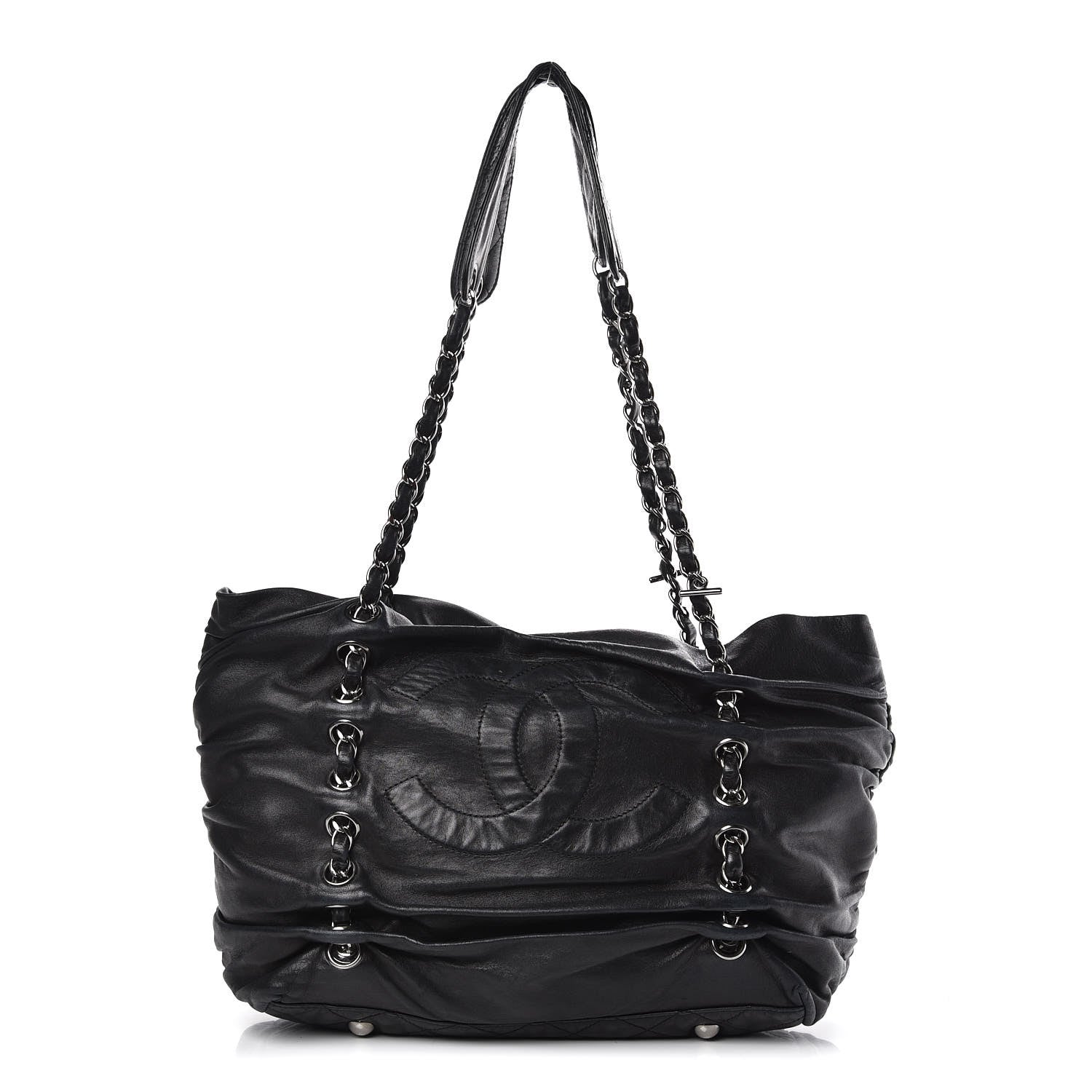 Chanel Lambskin Chain Shoulder Bag Black 1 of 26