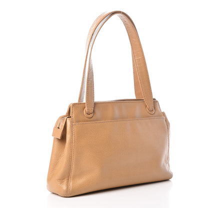 Chanel Caviar CC Shoulder Bag Beige 3 of 16