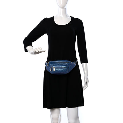 Chanel Iridescent Calfskin Quilted All About Waist Belt Bag Blue 2 of 13