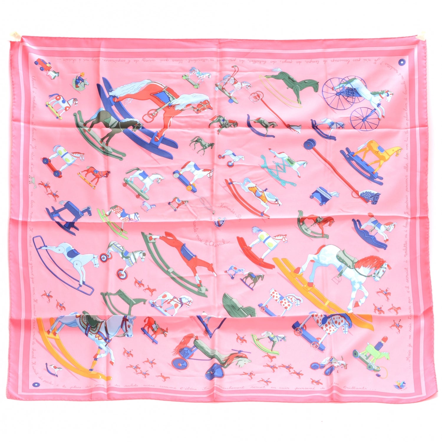 Hermes Silk Raconte Moi le Cheval Scarf 90 9 of 10